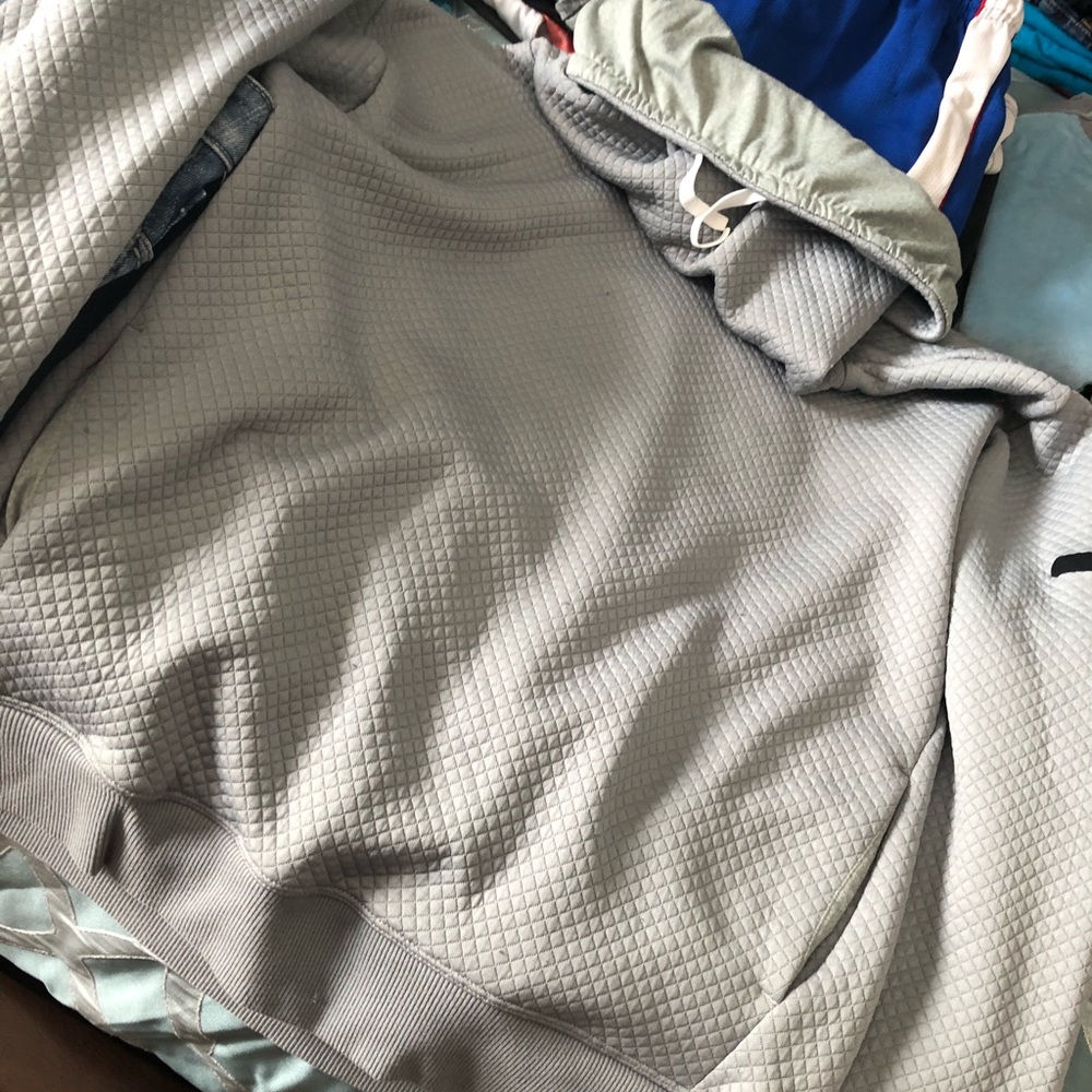Cowl neck under armour sweatshirt.